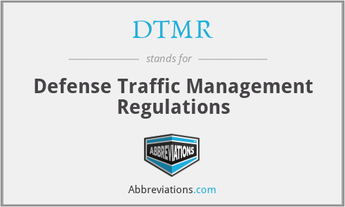 DTMR - Defense Traffic Management Regulations