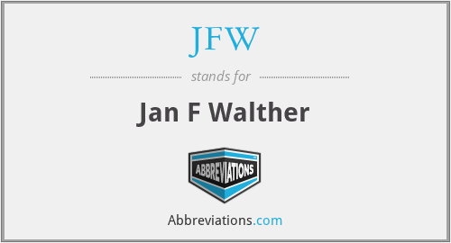 JFW - Jan F Walther