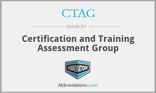 CTAG - Certification and Training Assessment Group