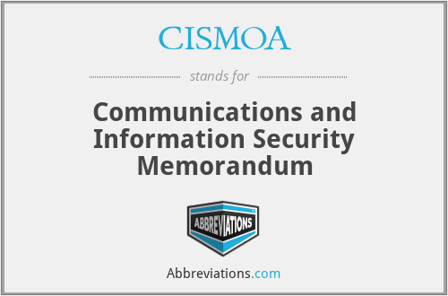 CISMOA - Communications and Information Security Memorandum