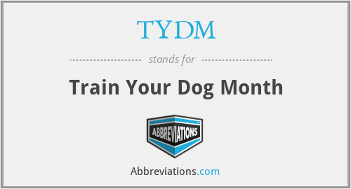 TYDM - Train Your Dog Month