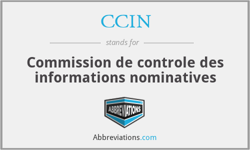 CCIN - Commission de controle des informations nominatives