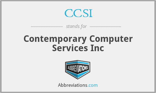 CCSI - Contemporary Computer Services Inc