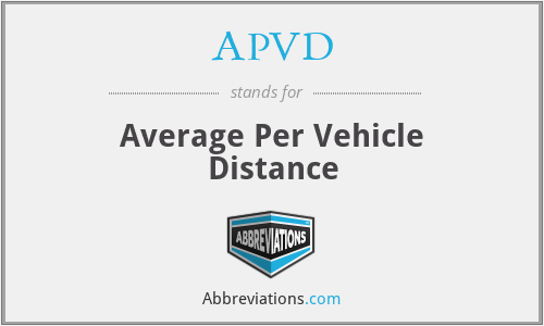 APVD - Average Per Vehicle Distance
