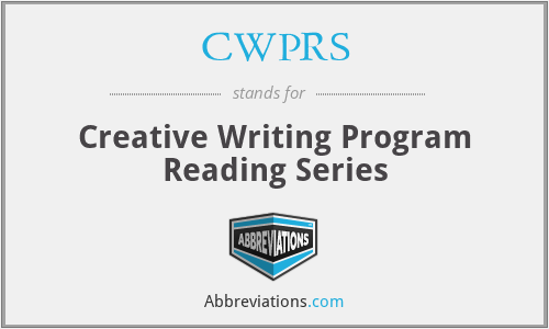 CWPRS - Creative Writing Program Reading Series
