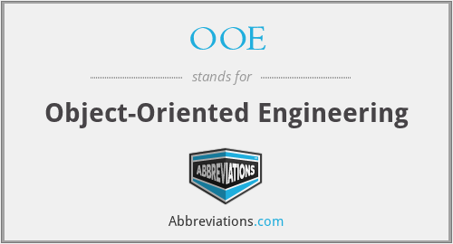 OOE - Object-Oriented Engineering