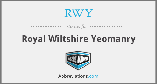 RWY - Royal Wiltshire Yeomanry