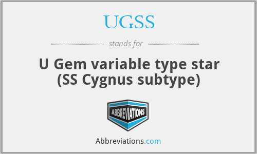 UGSS - U Gem variable type star (SS Cygnus subtype)