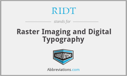 RIDT - Raster Imaging and Digital Typography