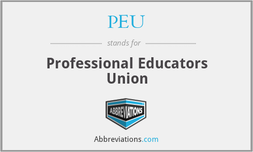 PEU - Professional Educators Union