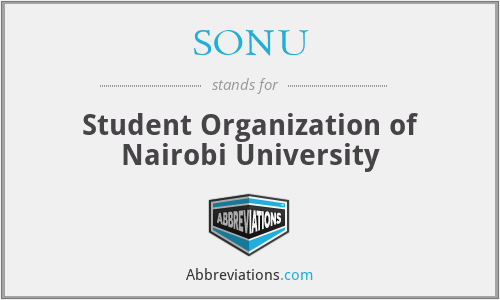 SONU - Student Organization of Nairobi University