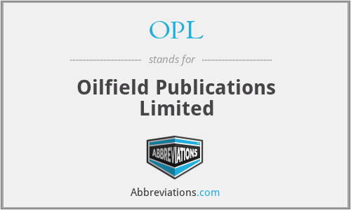 OPL - Oilfield Publications Limited