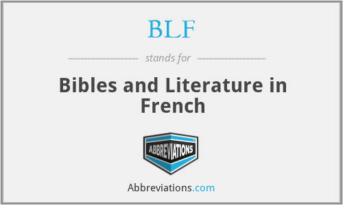 BLF - Bibles and Literature in French