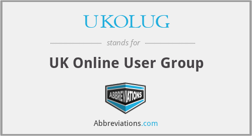 UKOLUG - UK Online User Group
