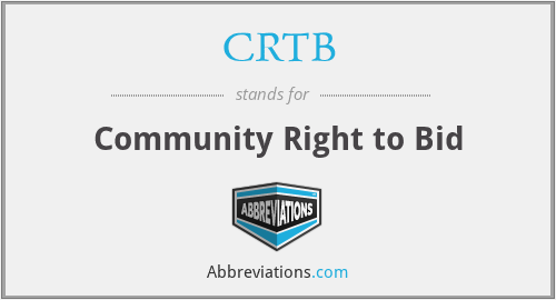 CRTB - Community Right to Bid