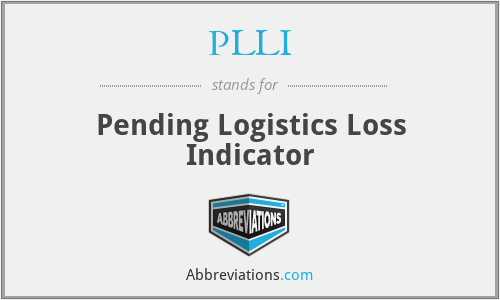 PLLI - Pending Logistics Loss Indicator