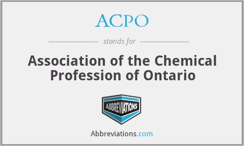 ACPO - Association of the Chemical Profession of Ontario