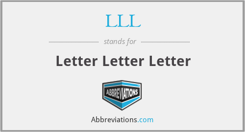 LLL - Letter Letter Letter
