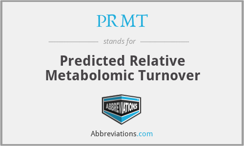 PRMT - Predicted Relative Metabolomic Turnover