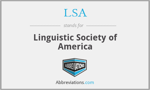 LSA - Linguistic Society of America
