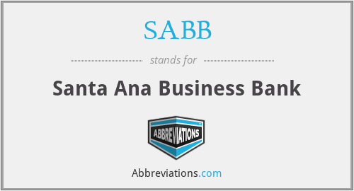 SABB - Santa Ana Business Bank