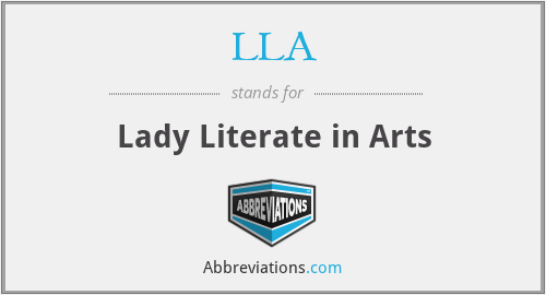 LLA - Lady Literate in Arts