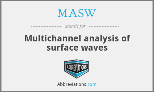 MASW - Multichannel analysis of surface waves