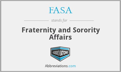 FASA - Fraternity and Sorority Affairs