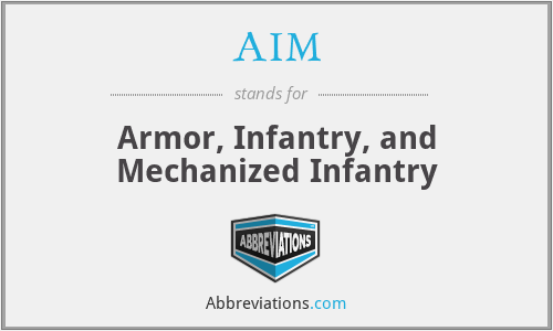AIM - Armor, Infantry, and Mechanized Infantry