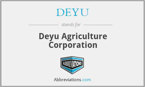 DEYU - Deyu Agriculture Corporation