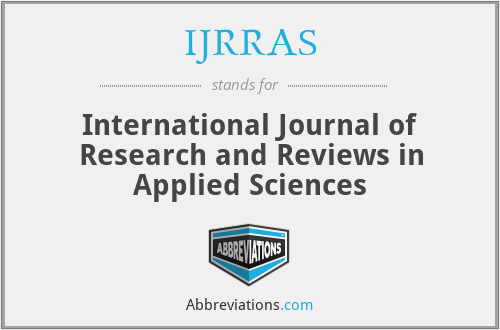 IJRRAS - International Journal of Research and Reviews in Applied Sciences