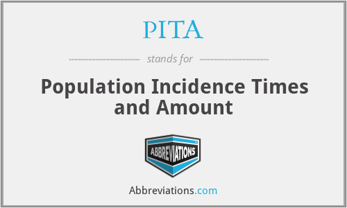 PITA - Population Incidence Times and Amount