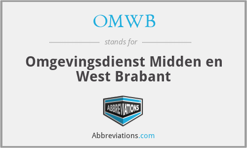 OMWB - Omgevingsdienst Midden en West Brabant