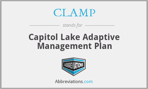 CLAMP - Capitol Lake Adaptive Management Plan