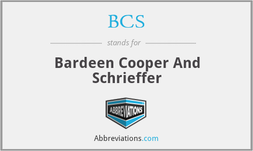 BCS - Bardeen Cooper And Schrieffer
