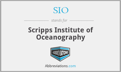 SIO - Scripps Institute of Oceanography