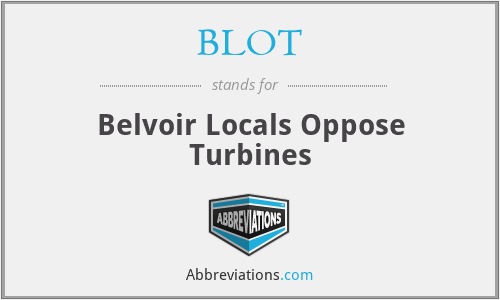 BLOT - Belvoir Locals Oppose Turbines