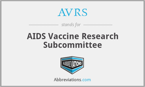 AVRS - AIDS Vaccine Research Subcommittee