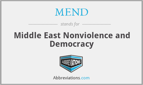 MEND - Middle East Nonviolence and Democracy