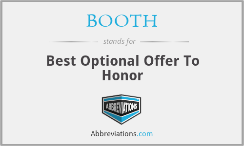 BOOTH - Best Optional Offer To Honor