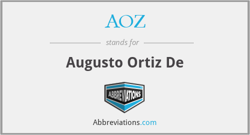 AOZ - Augusto Ortiz De