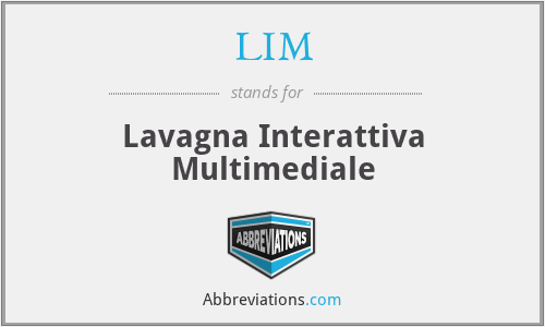 LIM - Lavagna Interattiva Multimediale