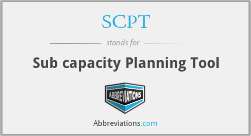 SCPT - Sub capacity Planning Tool