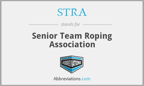 STRA - Senior Team Roping Association