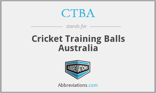 CTBA - Cricket Training Balls Australia