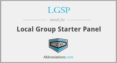 LGSP - Local Group Starter Panel