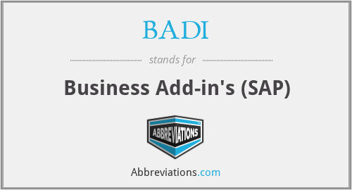 BADI - Business Add-in's (SAP)