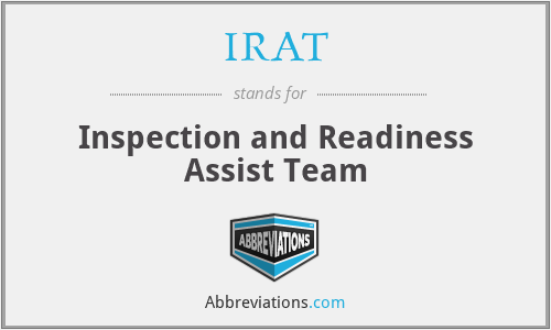 IRAT - Inspection and Readiness Assist Team