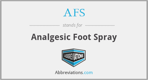 AFS - Analgesic Foot Spray