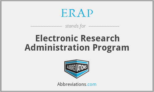 ERAP - Electronic Research Administration Program